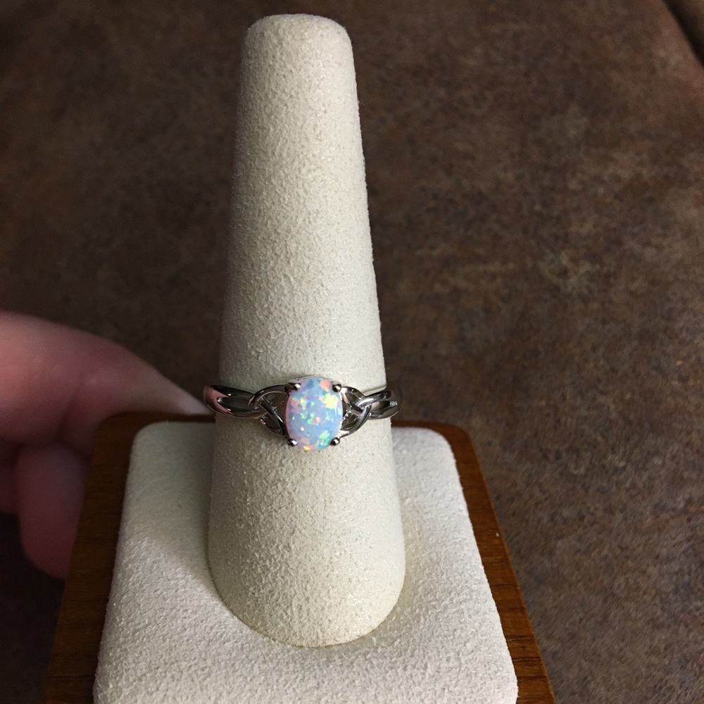 NWT Sterling silver and opal ring